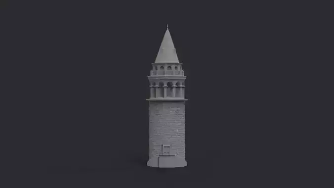 Galata Tower Bas Relief 3D print model