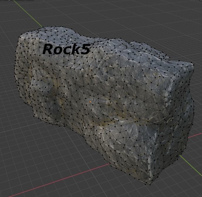 Low-poly rock pack Low-poly 3D model_7