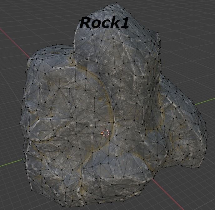 Low-poly rock pack Low-poly 3D model_3