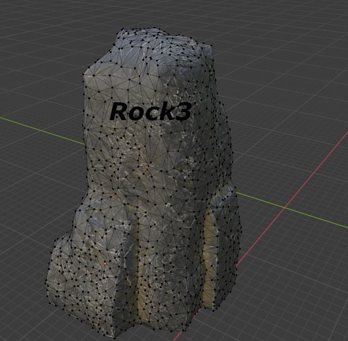 Low-poly rock pack Low-poly 3D model_5