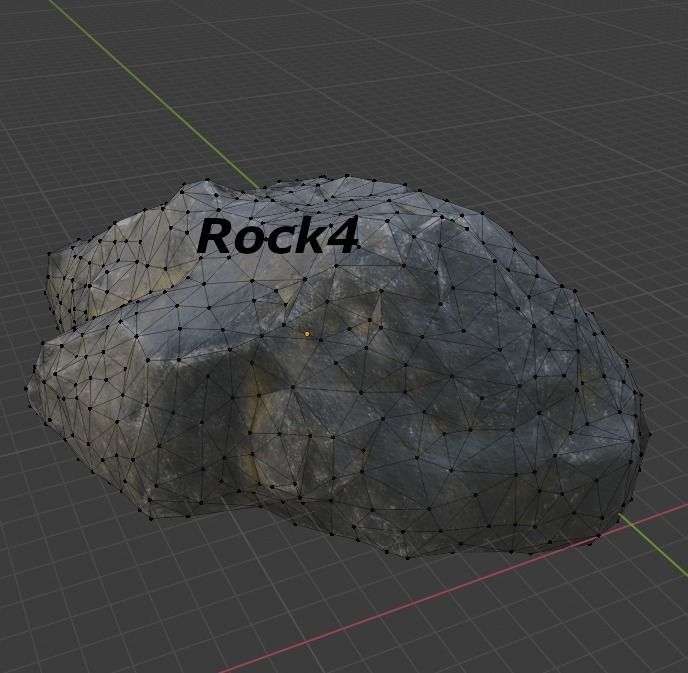 Low-poly rock pack Low-poly 3D model_6