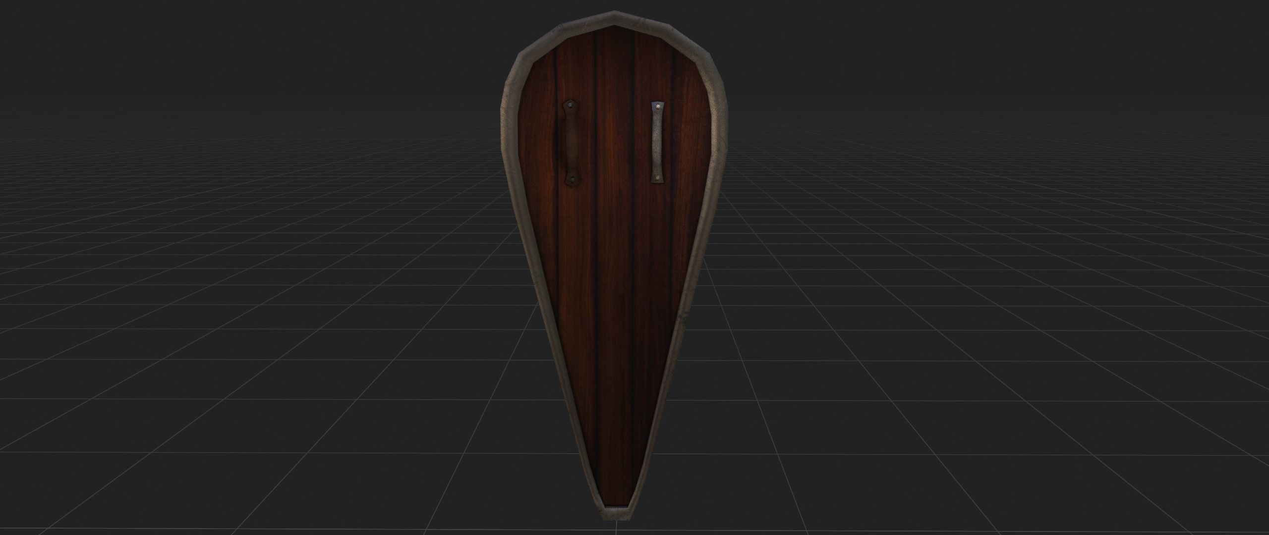 Long Shield Low-poly 3D model_3