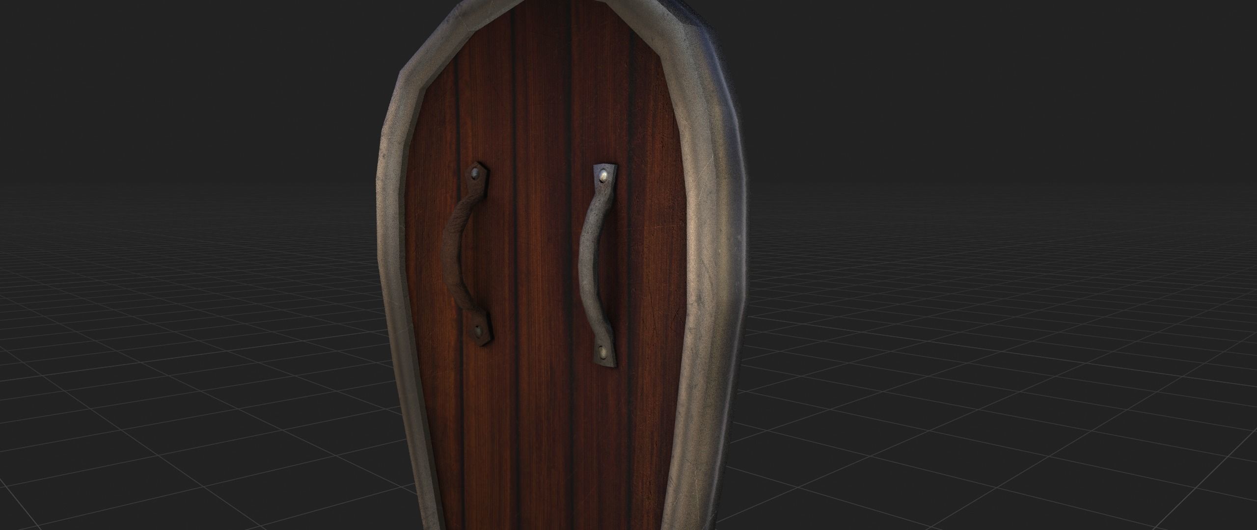 Long Shield Low-poly 3D model_4