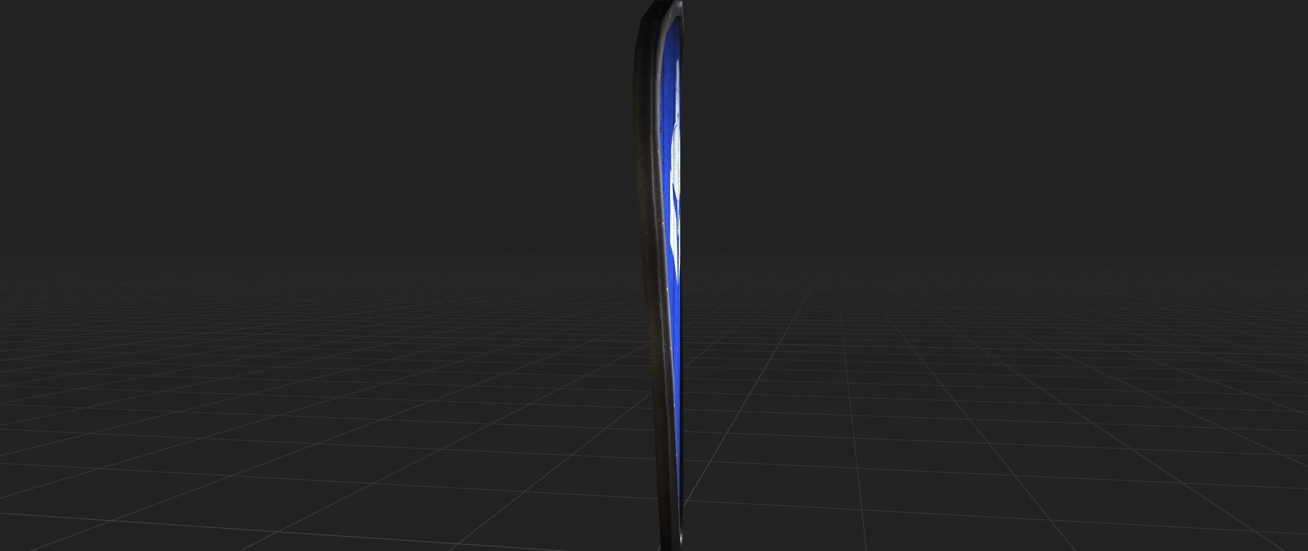 Long Shield Low-poly 3D model_2