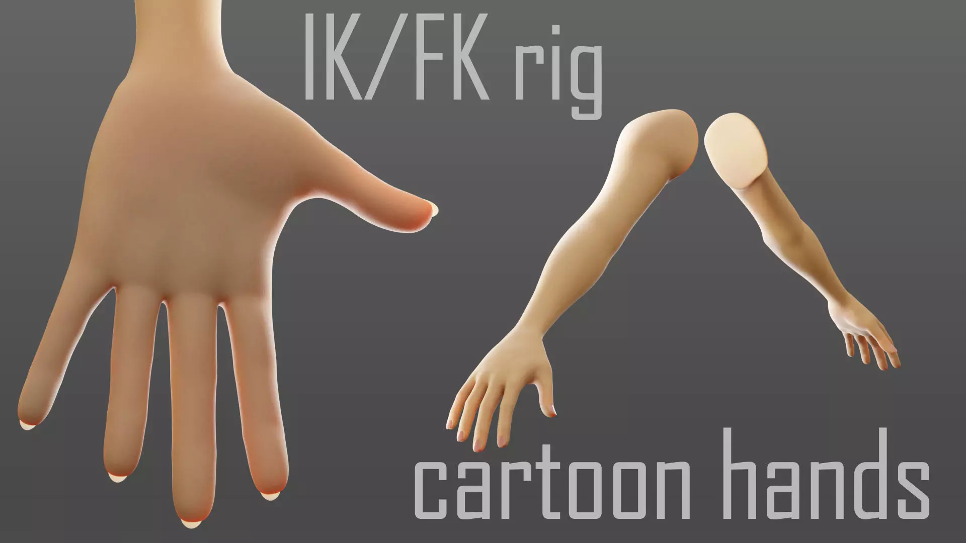 cartoon hand Low-poly 3D model