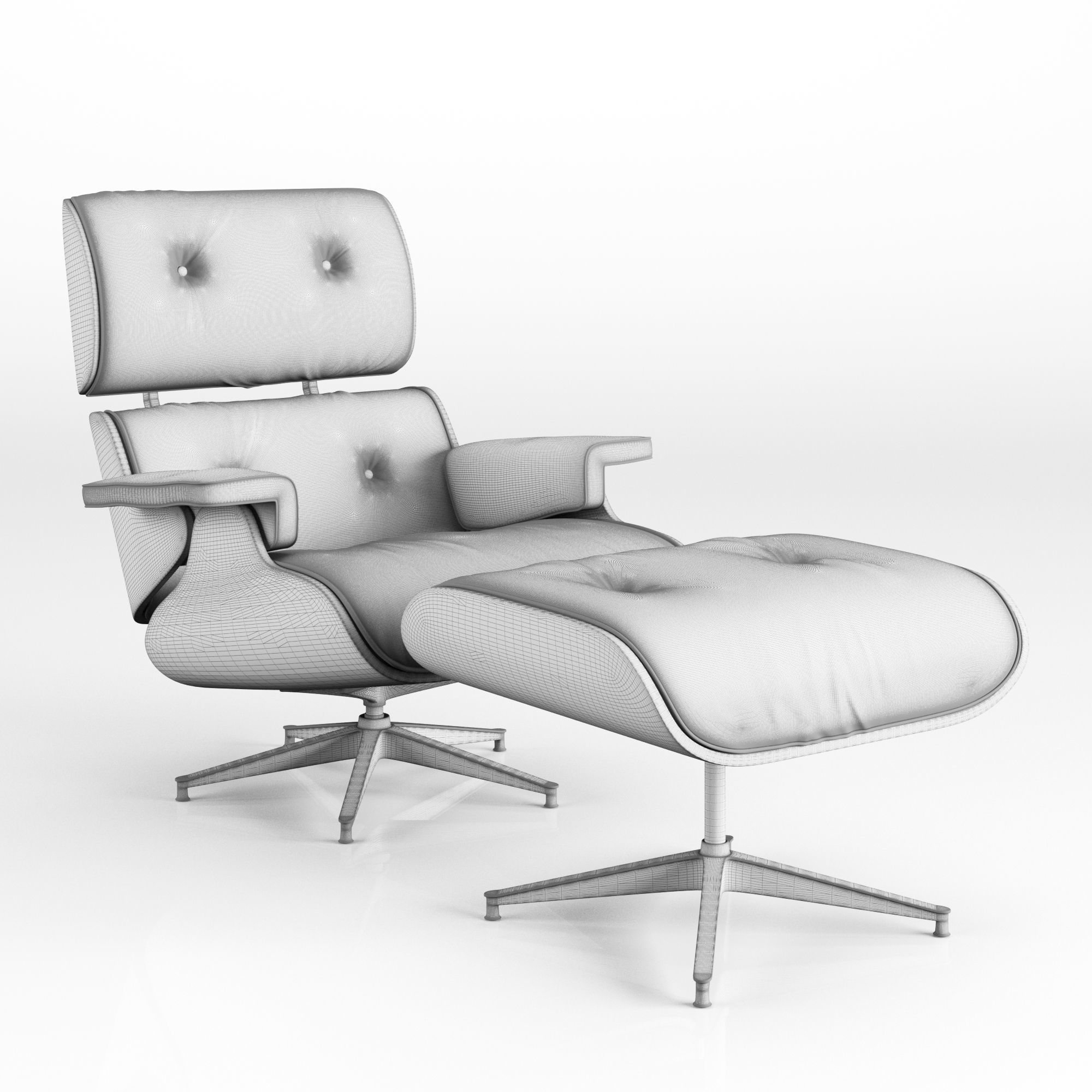 eames armchair 3D model_2