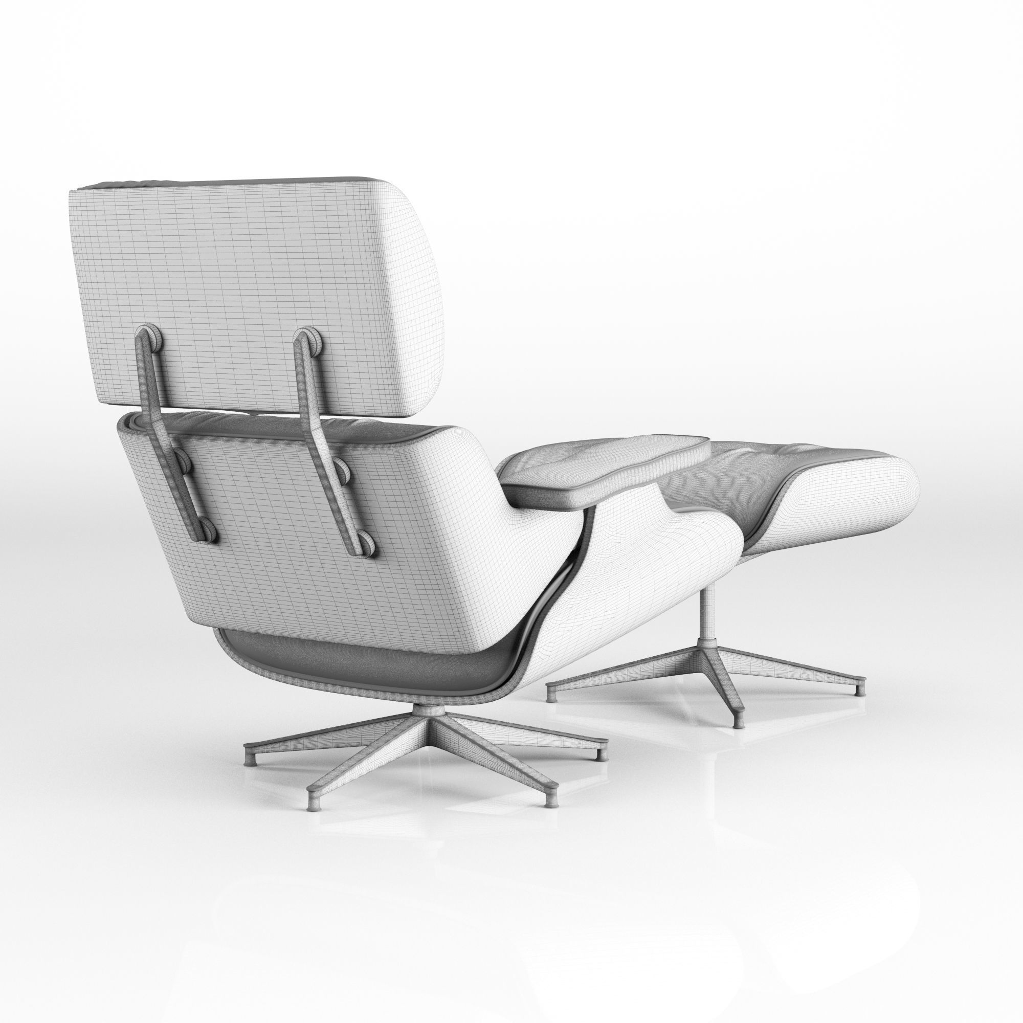 eames armchair 3D model_5