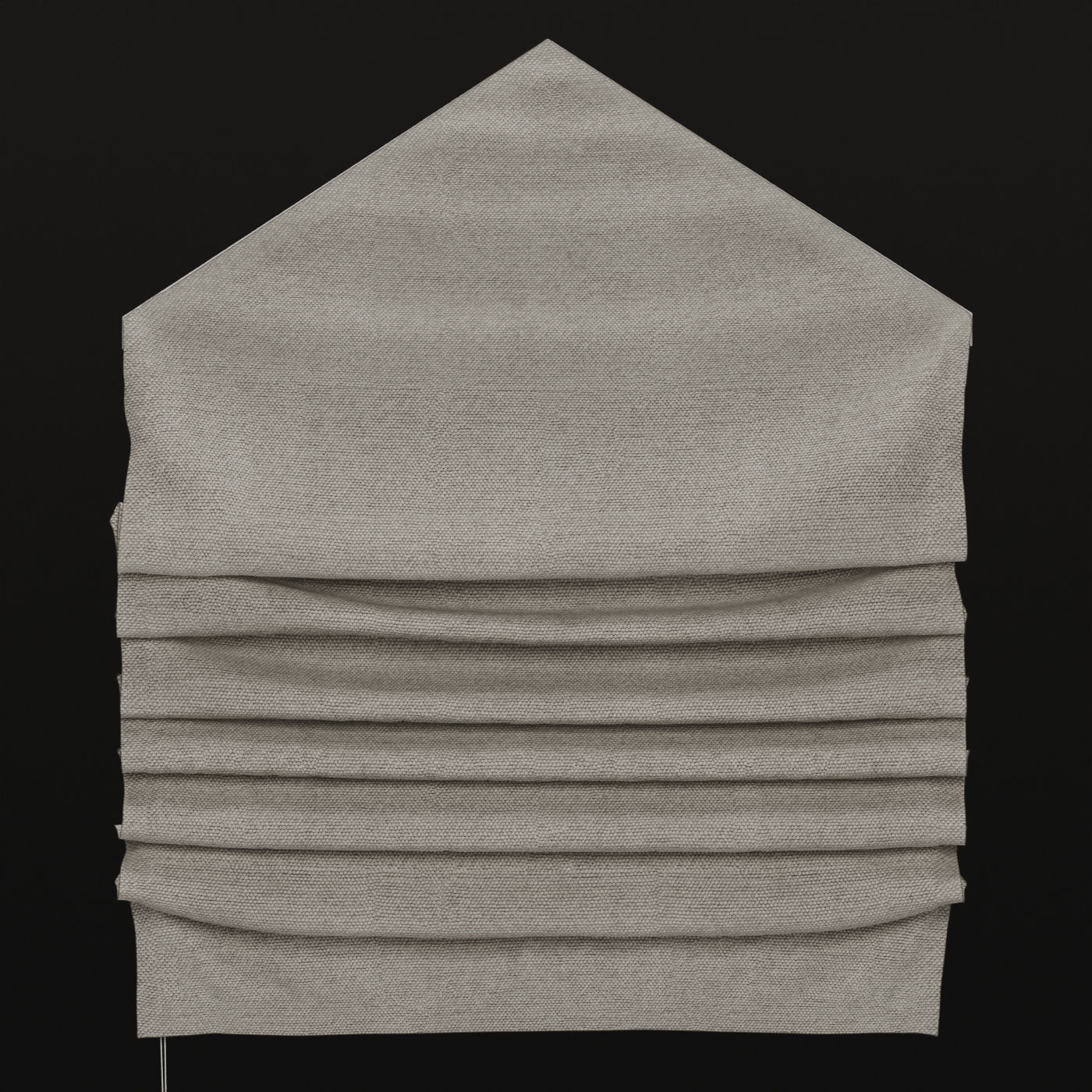 Roman blinds on triangular windows 3D model_5