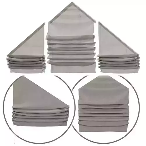 Roman blinds on triangular windows 3D model