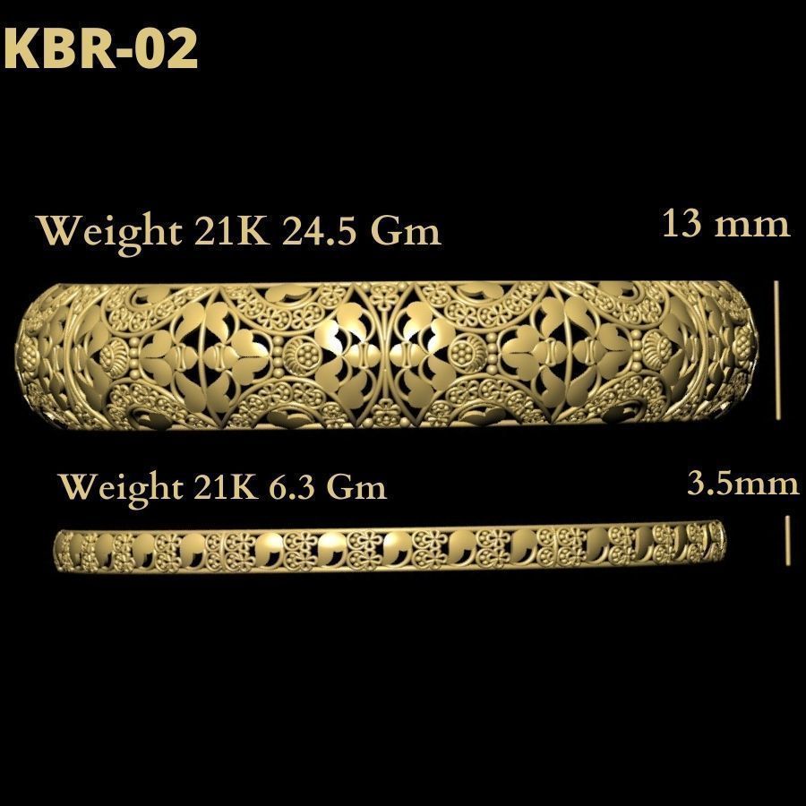 Bracelet -Kangan or Bangle KBR-02 3D print model_10