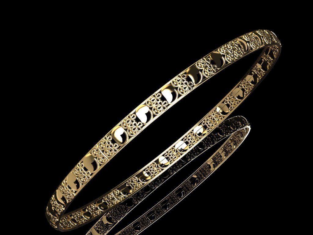 Bracelet -Kangan or Bangle KBR-02 3D print model_6