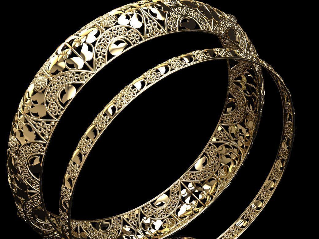 Bracelet -Kangan or Bangle KBR-02 3D print model_2