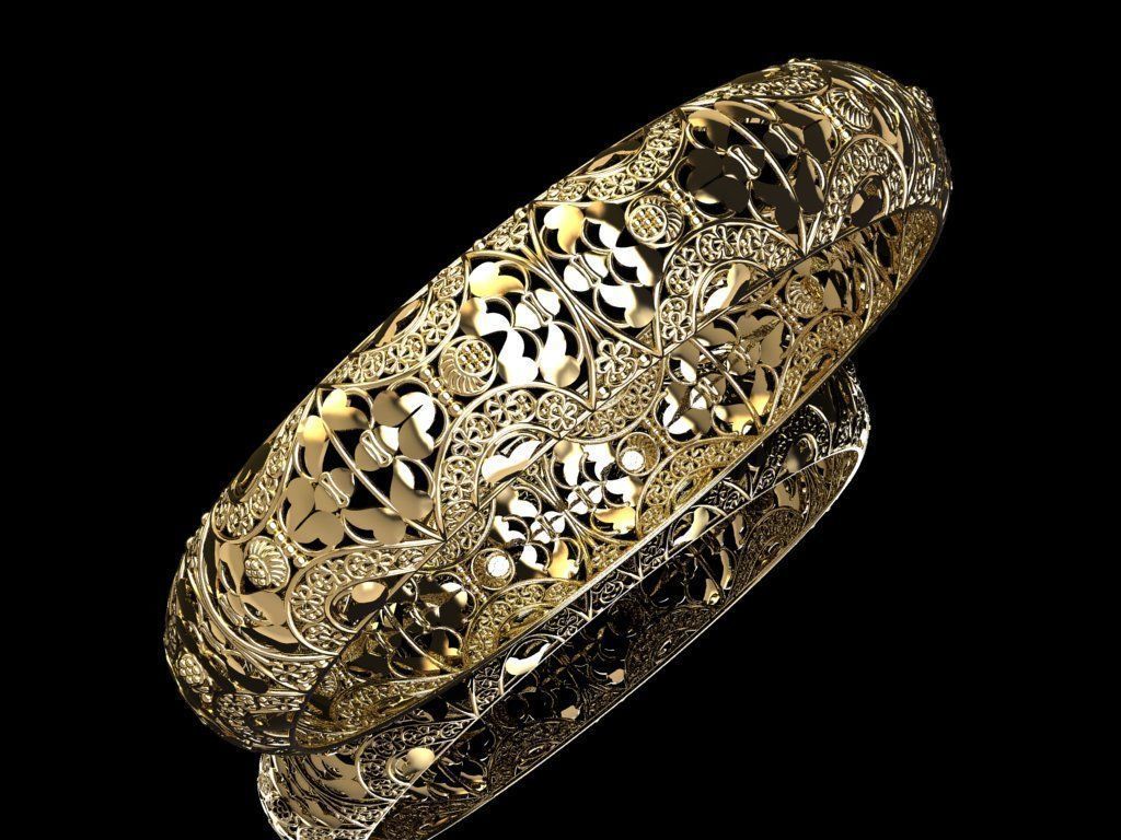 Bracelet -Kangan or Bangle KBR-02 3D print model_4