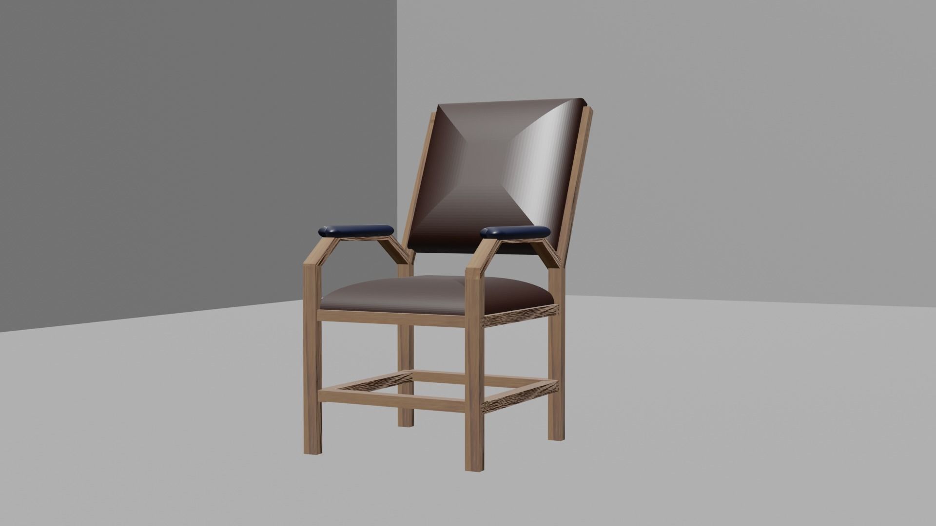 CHAIR with armrests 3D model_1