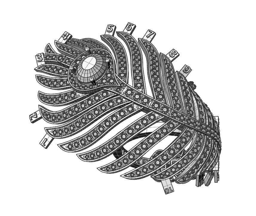 exclusive ring feather diamond 3D print model_39