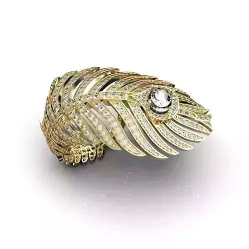 exclusive ring feather diamond