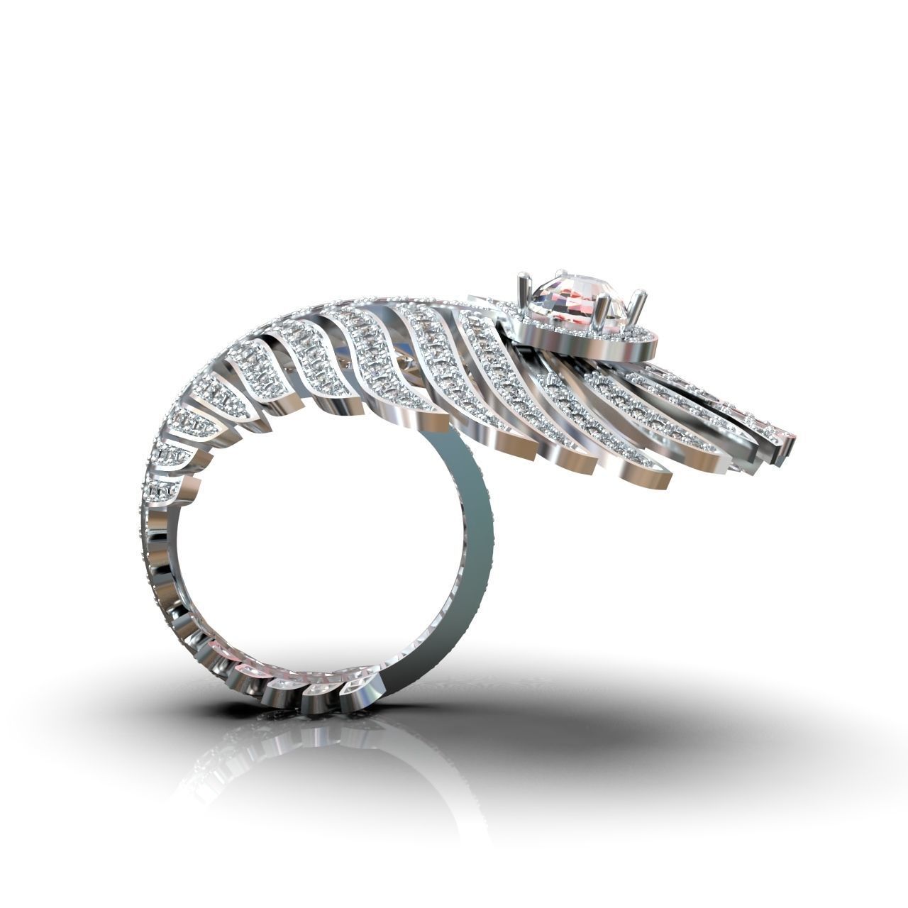 exclusive ring feather diamond 3D print model_17