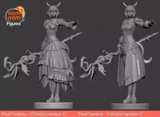 Yshtola Final Fantasy XIV - Version 1 and 2 3D print model