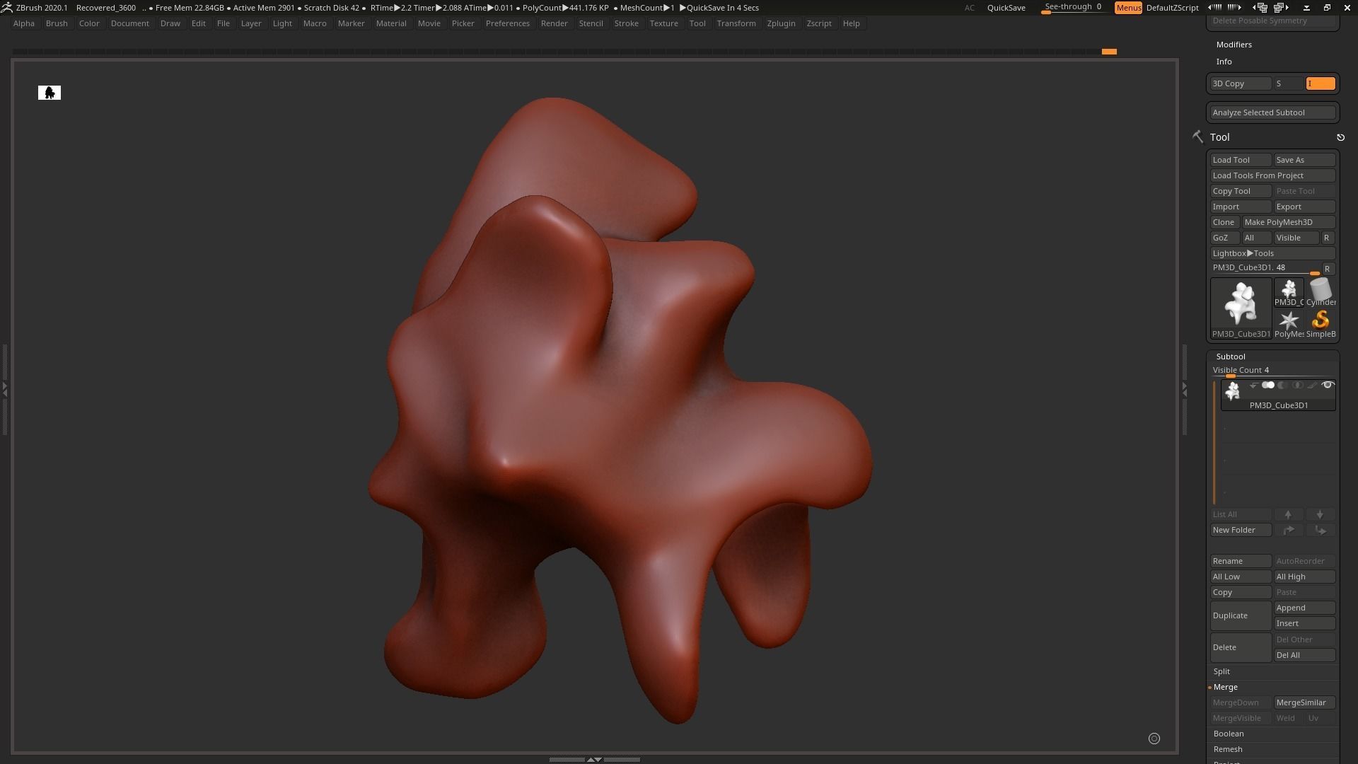 Modern Abstract Decorative sculpture 3d print model 3D print model_5