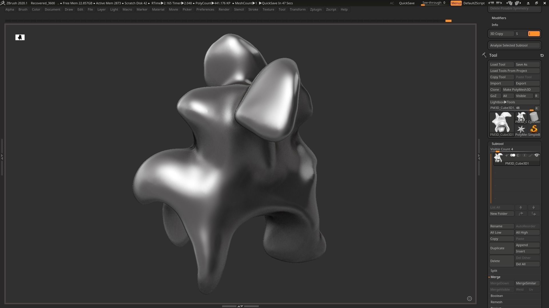 Modern Abstract Decorative sculpture 3d print model 3D print model_4