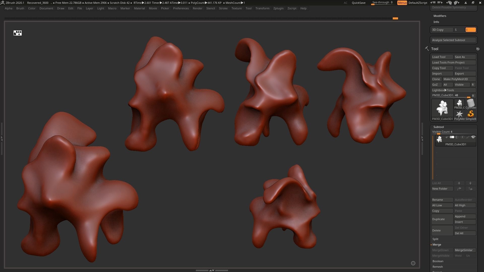 Modern Abstract Decorative sculpture 3d print model 3D print model_6