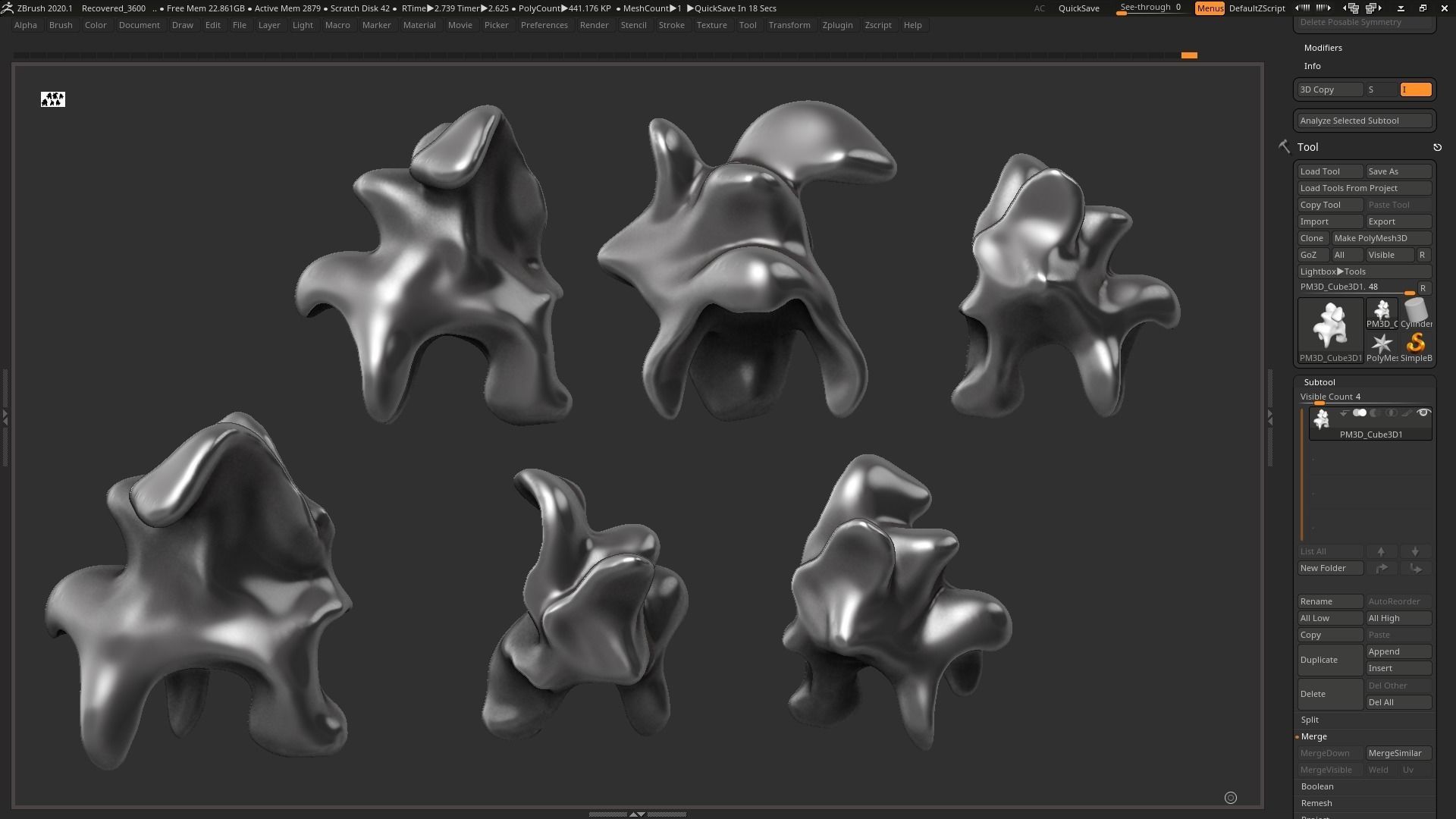 Modern Abstract Decorative sculpture 3d print model 3D print model_1