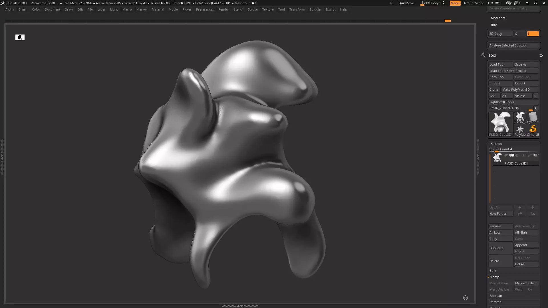 Modern Abstract Decorative sculpture 3d print model 3D print model_0