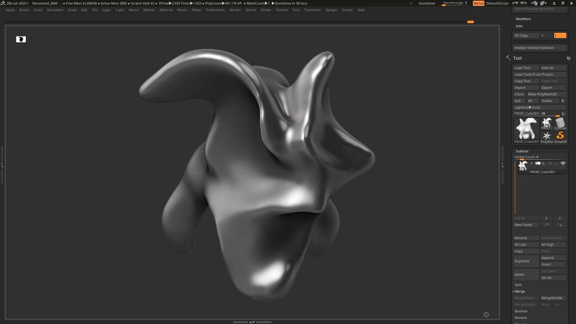 Modern Abstract Decorative sculpture 3d print model 3D print model_3