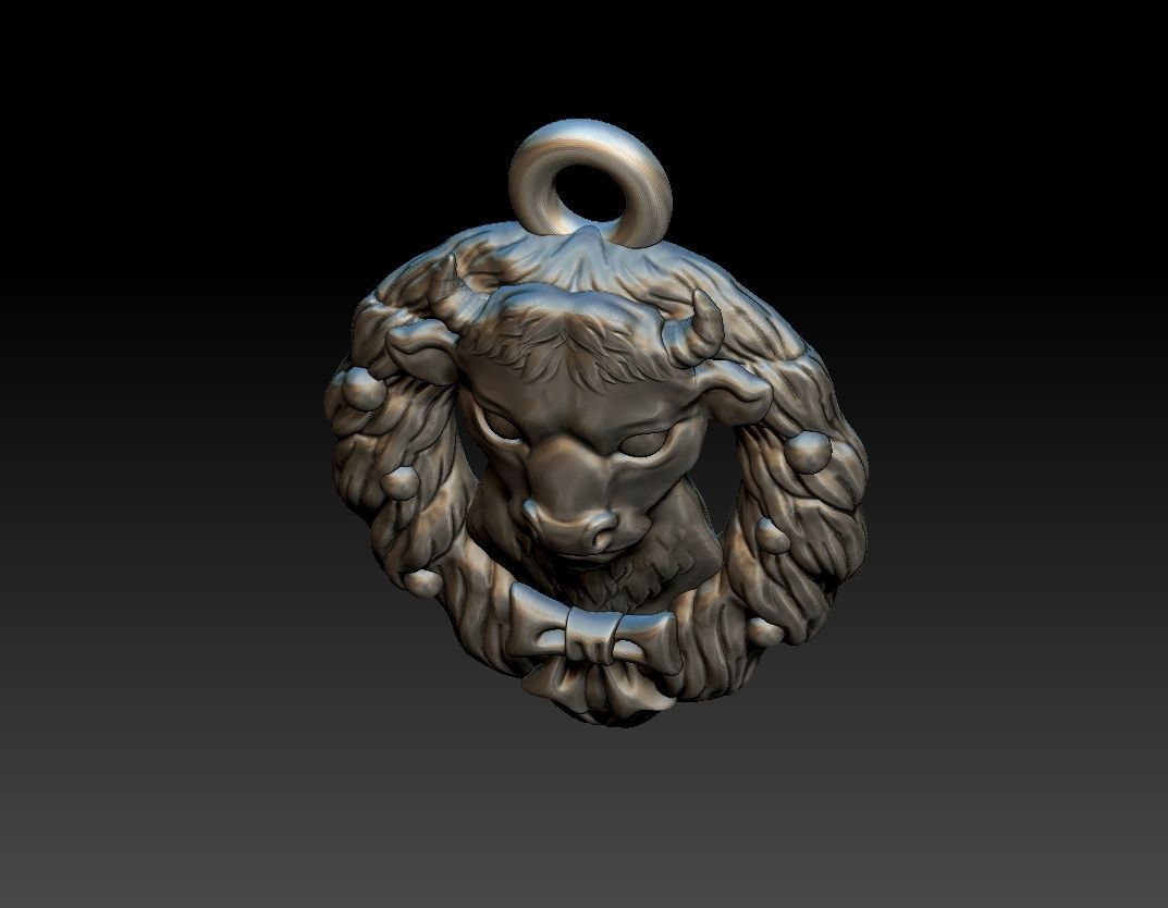 christmas wreath 3D model babybull  3D print model_4