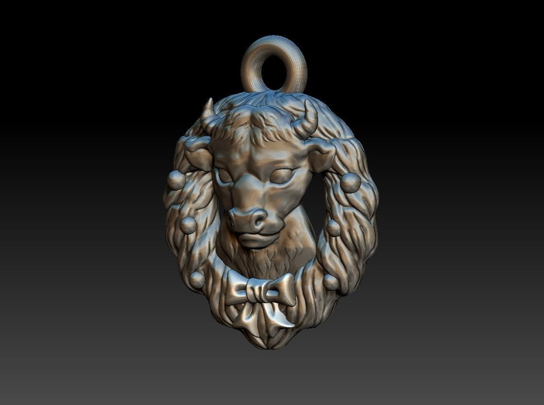 christmas wreath 3D model babybull  3D print model_1