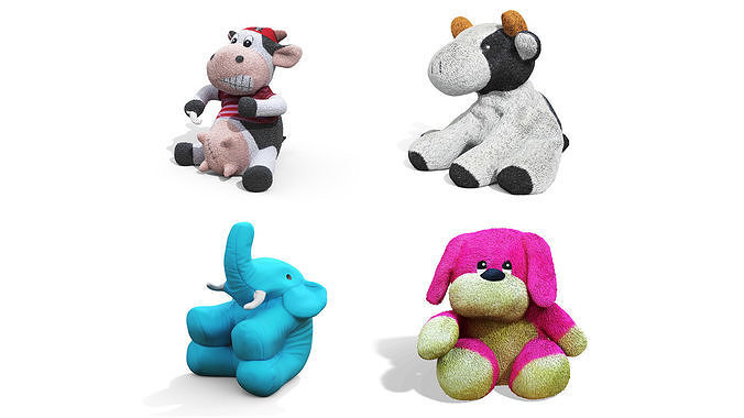 Toys Stuffed Pack 3D Model Collection