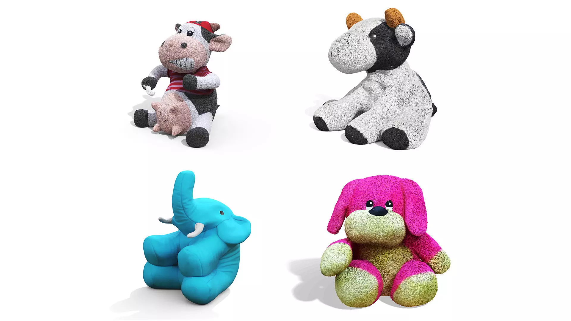 Toys Stuffed Pack 3D Model Collection_0