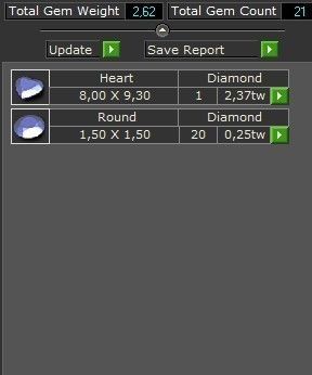 Heart ring with diamonds 3D print model_1