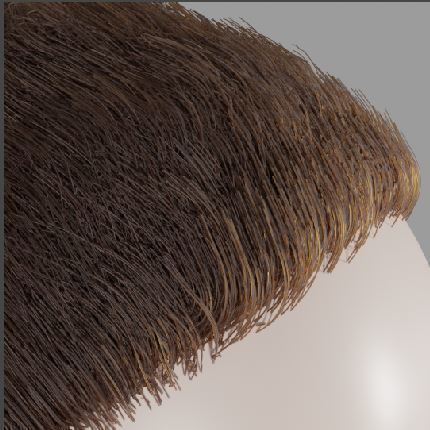 Base short particle hair Free 3D model_1