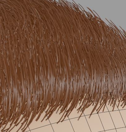 Base short particle hair Free 3D model_2