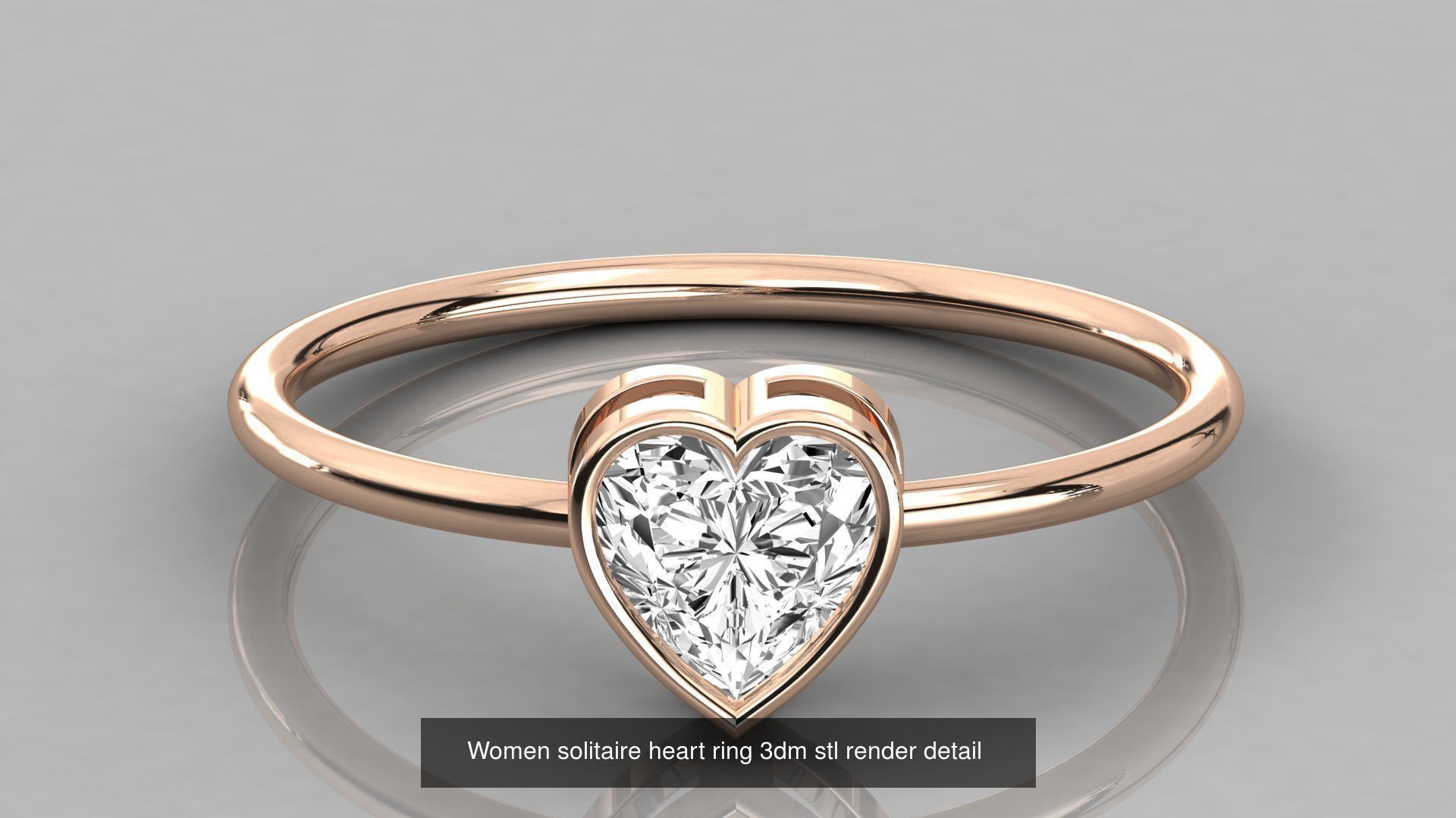 201 Love valentine ring earrings pendant 3dm render details 3D Model Collection_115