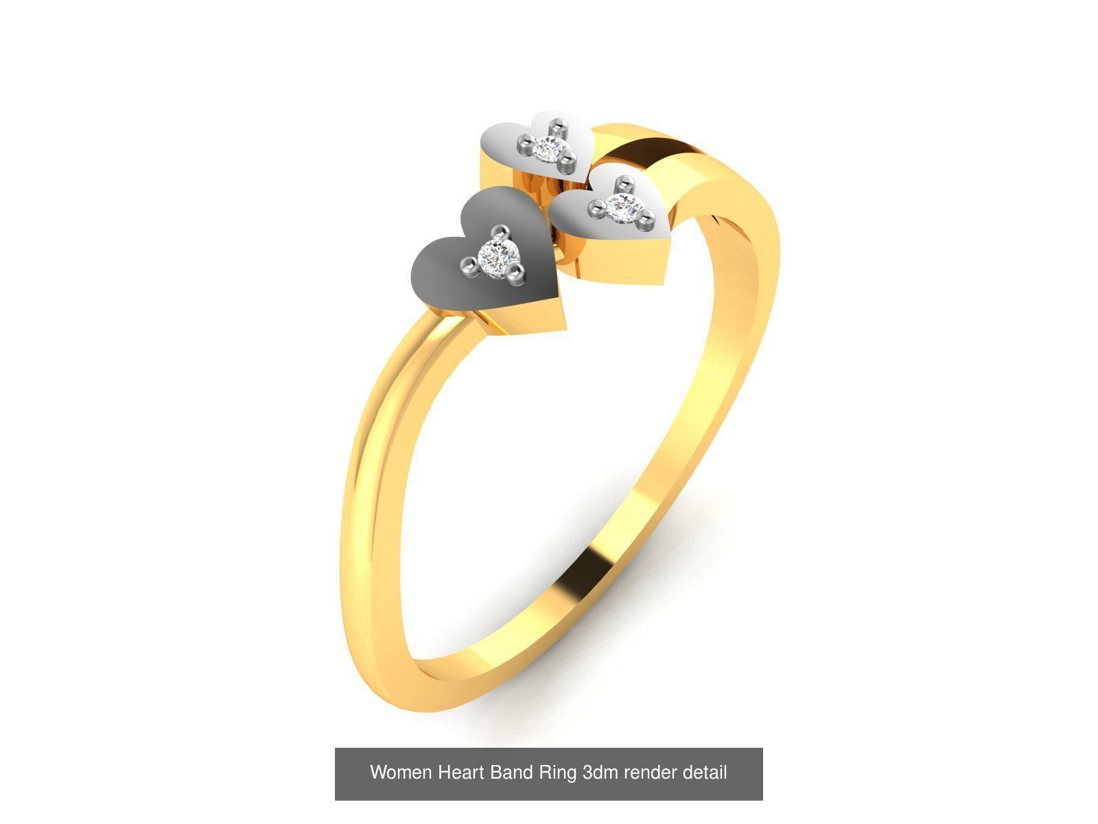 201 Love valentine ring earrings pendant 3dm render details 3D Model Collection_189
