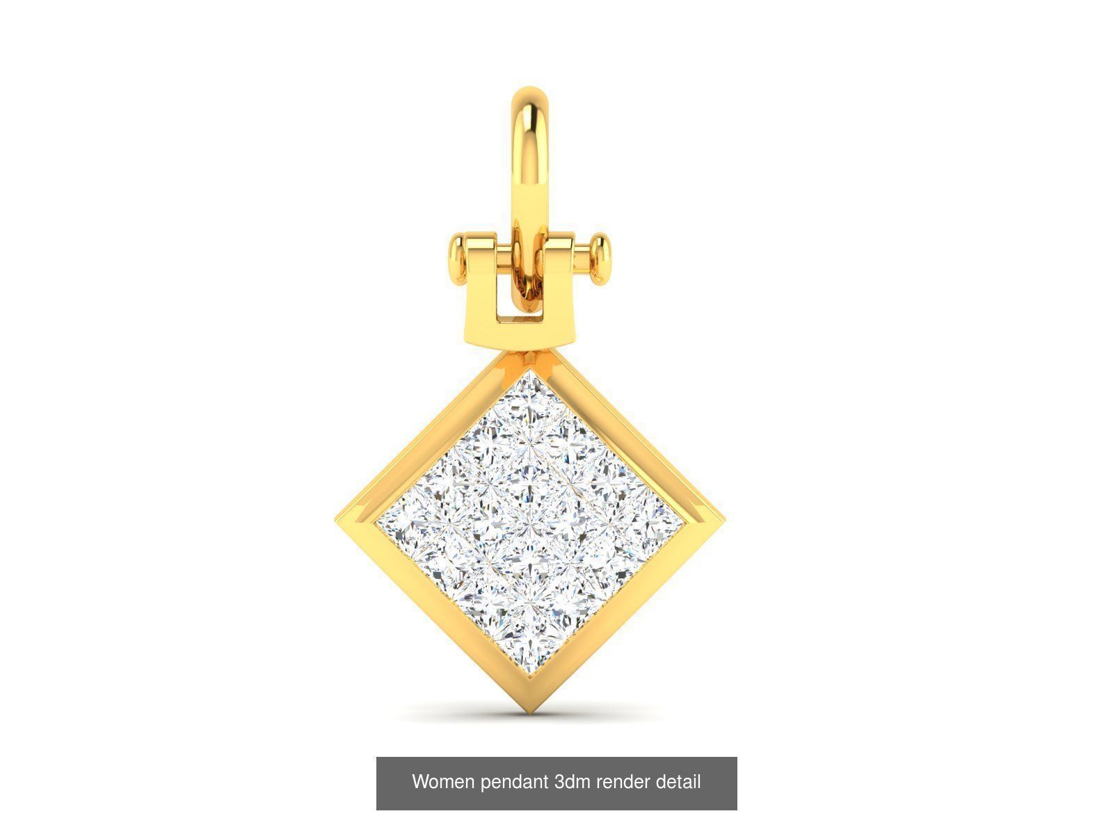 201 Love valentine ring earrings pendant 3dm render details 3D Model Collection_152