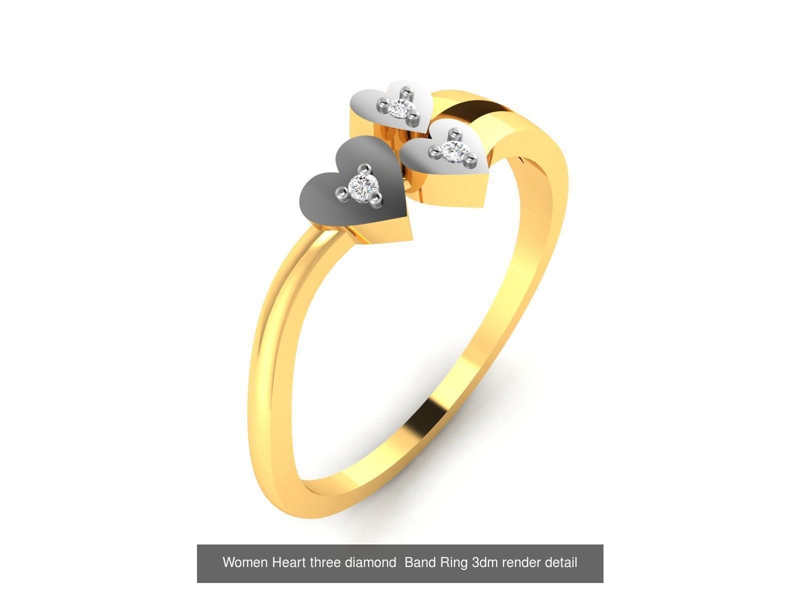 201 Love valentine ring earrings pendant 3dm render details 3D Model Collection_190