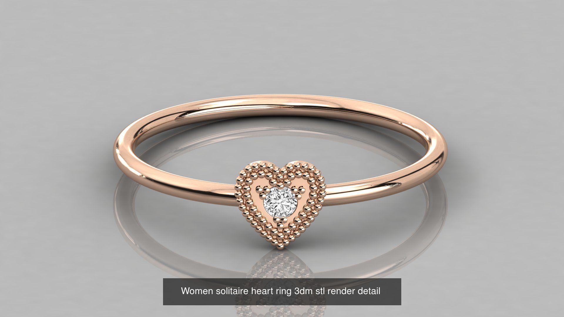 201 Love valentine ring earrings pendant 3dm render details 3D Model Collection_117