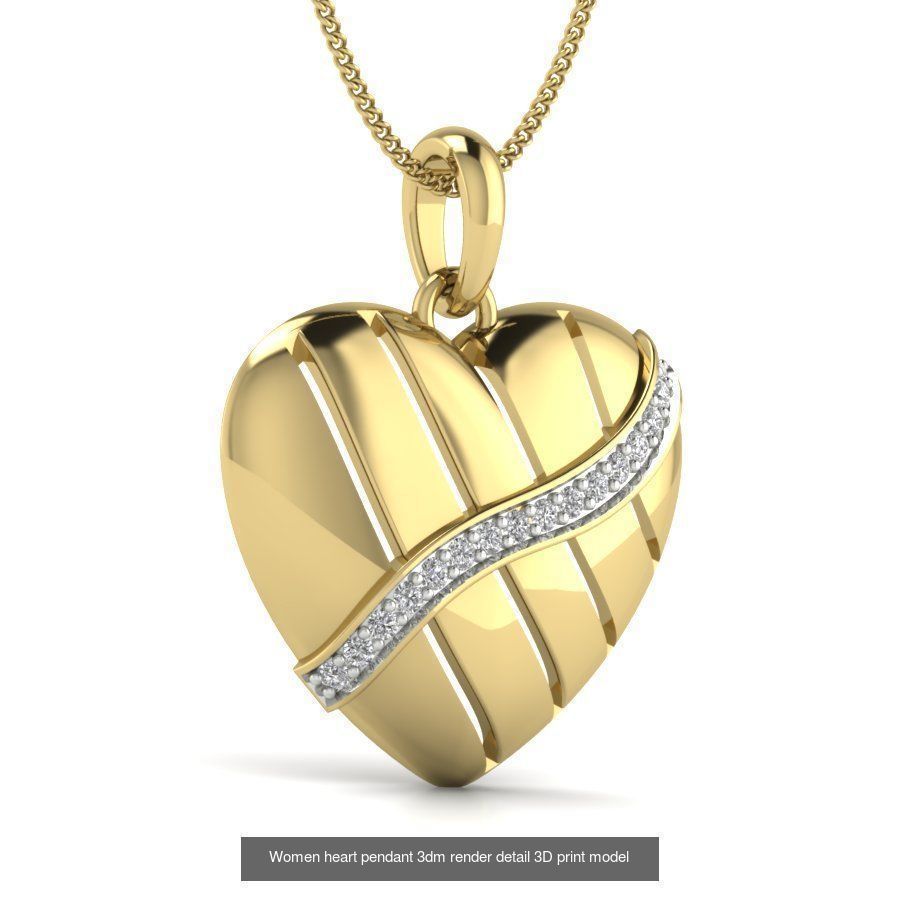 201 Love valentine ring earrings pendant 3dm render details 3D Model Collection_46