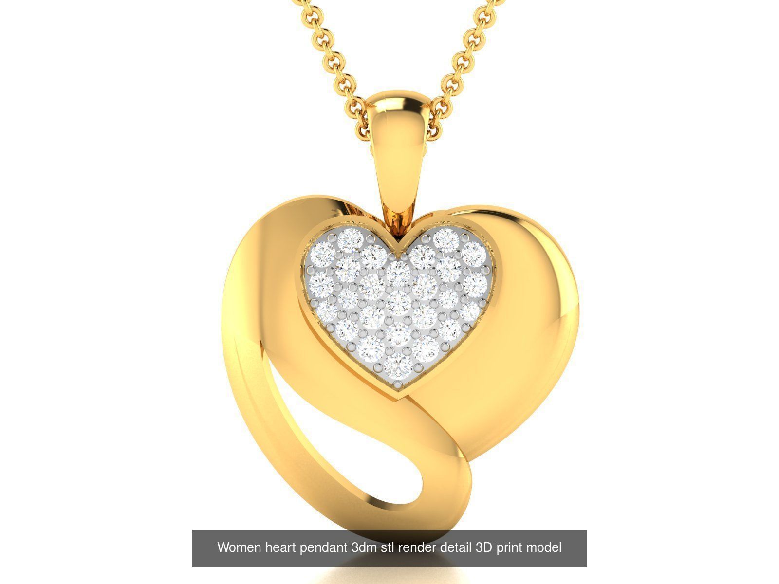 201 Love valentine ring earrings pendant 3dm render details 3D Model Collection_203