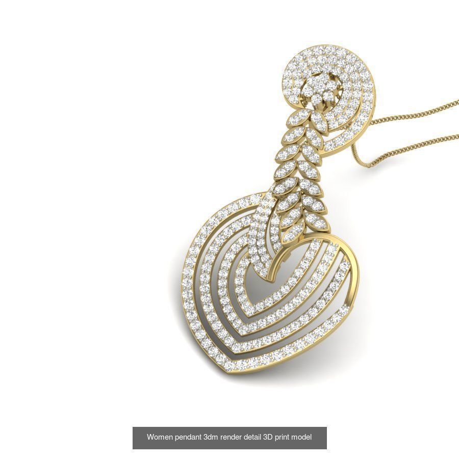 201 Love valentine ring earrings pendant 3dm render details 3D Model Collection_73