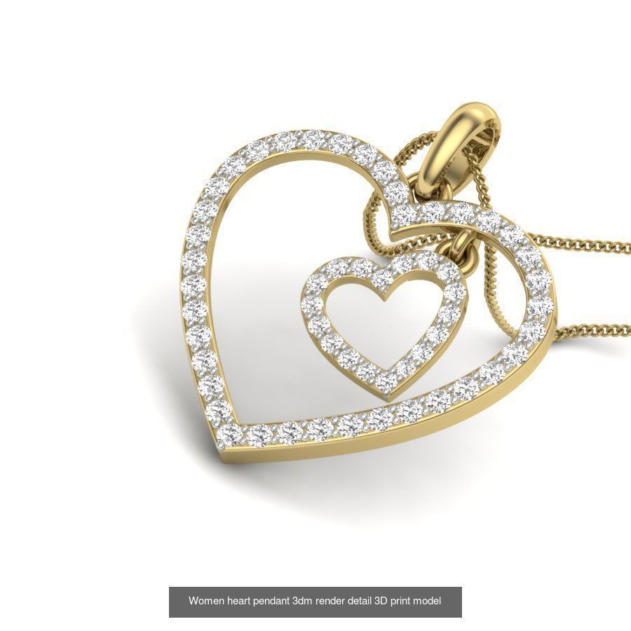 201 Love valentine ring earrings pendant 3dm render details 3D Model Collection_68