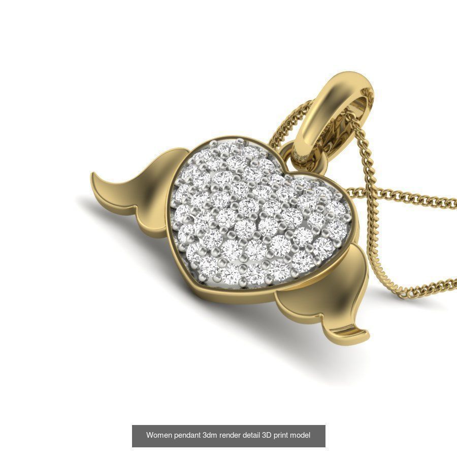 201 Love valentine ring earrings pendant 3dm render details 3D Model Collection_59