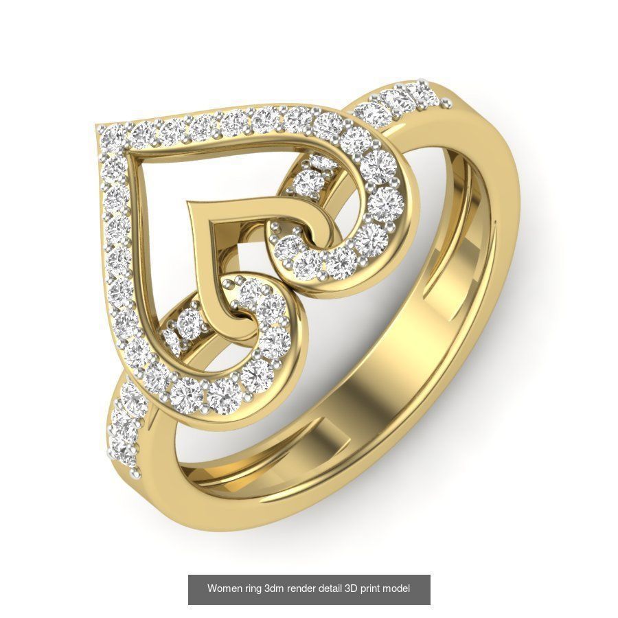 201 Love valentine ring earrings pendant 3dm render details 3D Model Collection_33