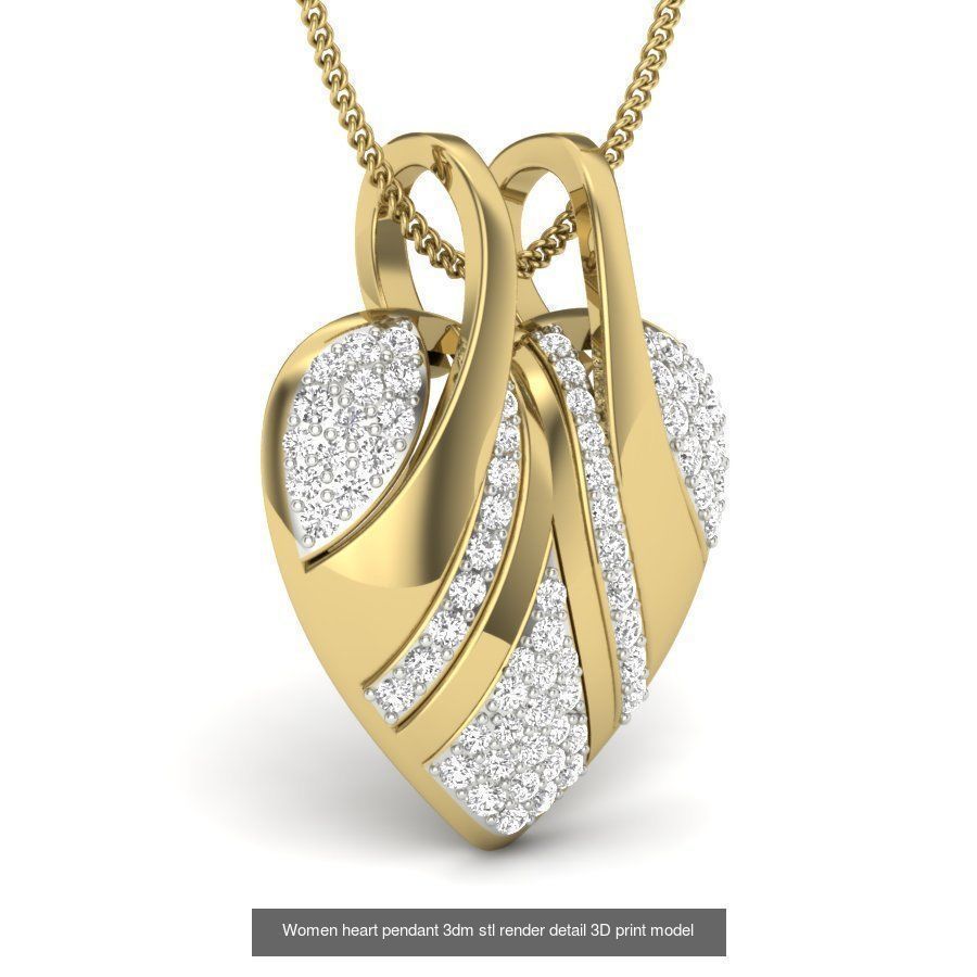 201 Love valentine ring earrings pendant 3dm render details 3D Model Collection_47