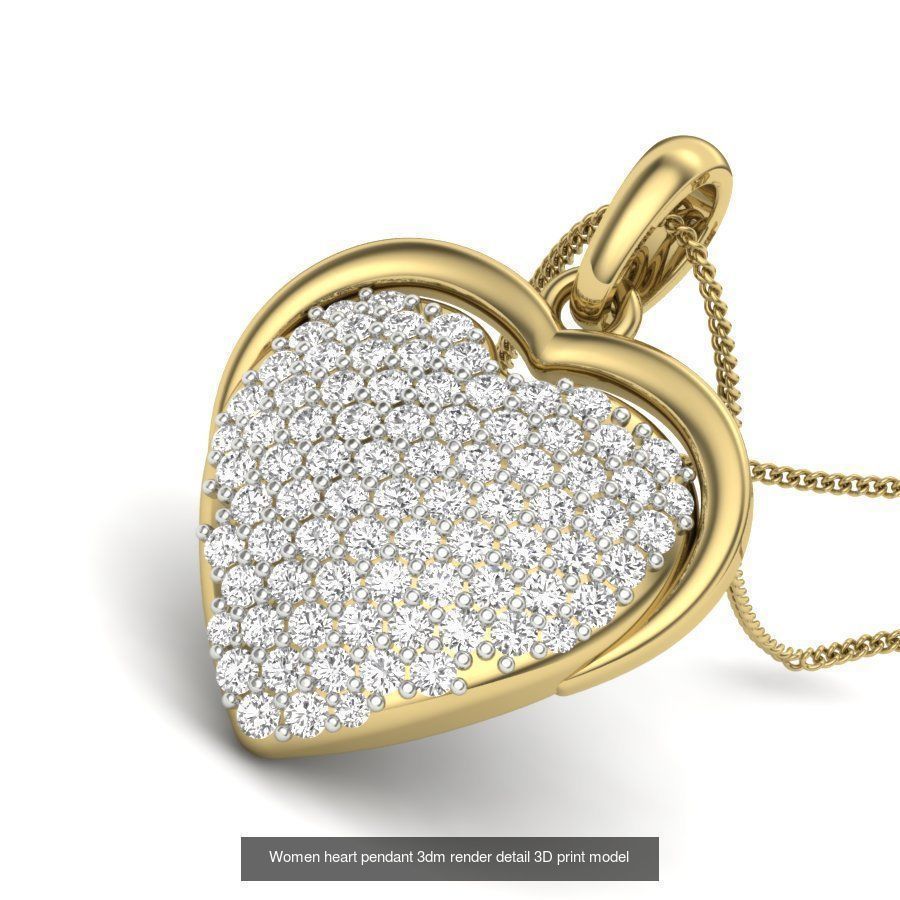 201 Love valentine ring earrings pendant 3dm render details 3D Model Collection_58