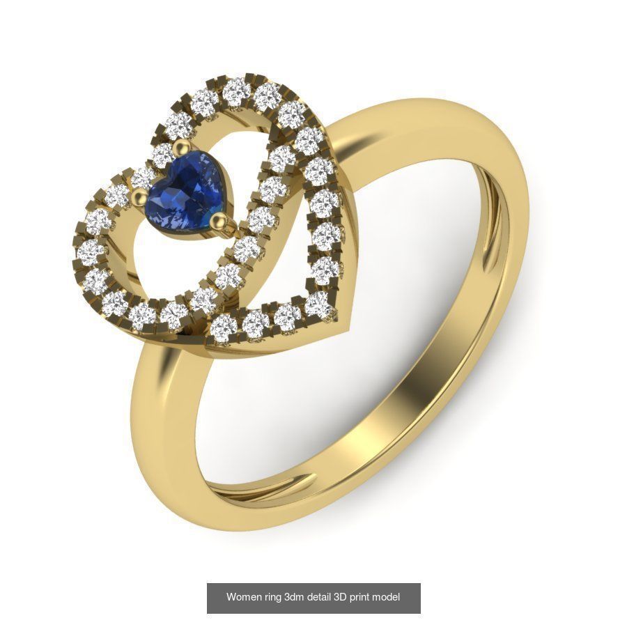 201 Love valentine ring earrings pendant 3dm render details 3D Model Collection_40