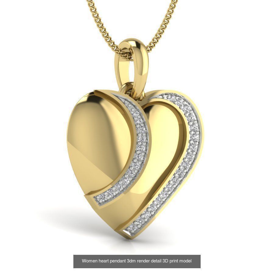 201 Love valentine ring earrings pendant 3dm render details 3D Model Collection_48